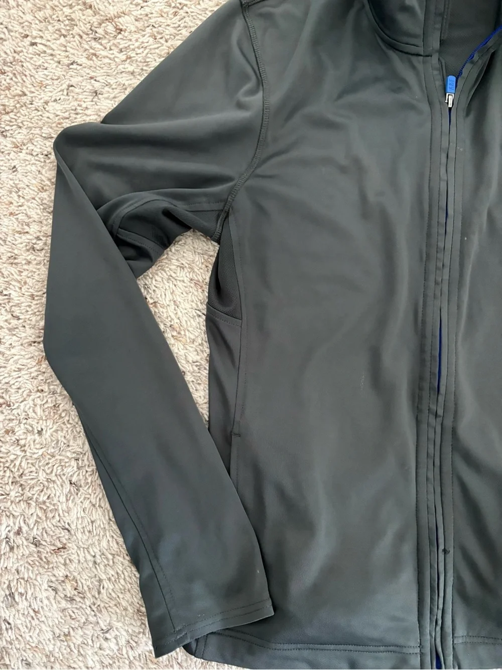 Y2K A&F Abercrombie Men’s Active Mock Neck Jacket Dark Gray Size XL